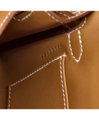 Kelly 20 Handbag Brown Epsom with Palladium Hardware