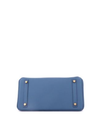 Birkin 30 Handbag Blue Epsom with Gold Hardware