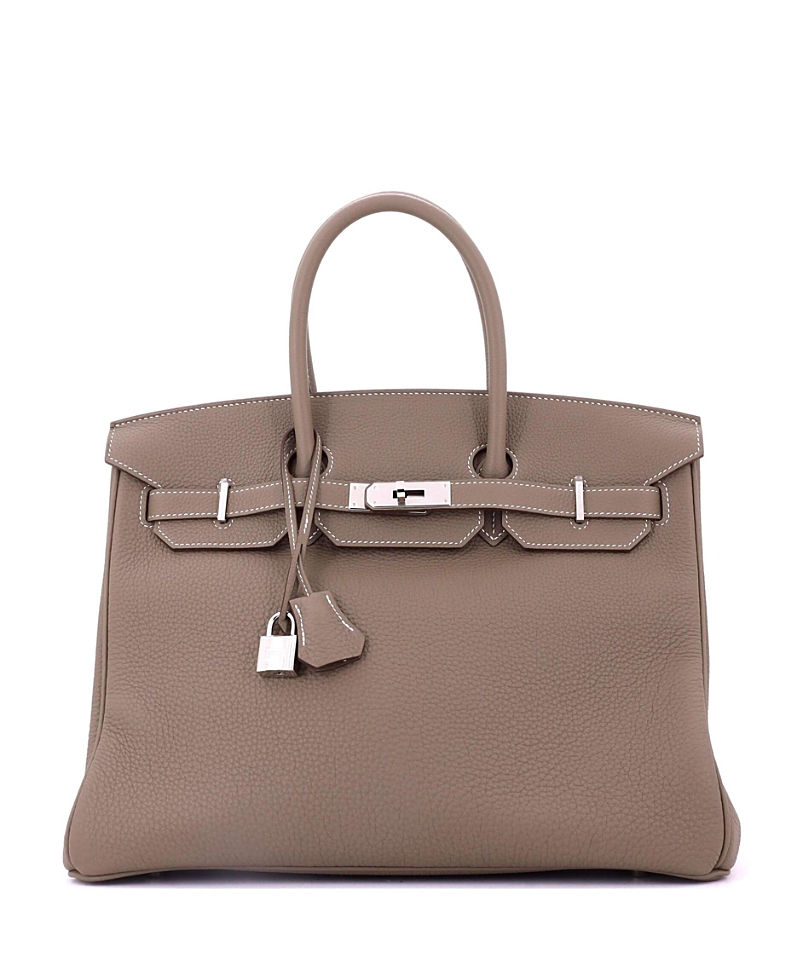 Click to view more detailed imagery on our partner's website Pre-owned Pre-owned Hermes Hermes Birkin 35 Handbag Grey Togo With Palladium Hardware In Brown