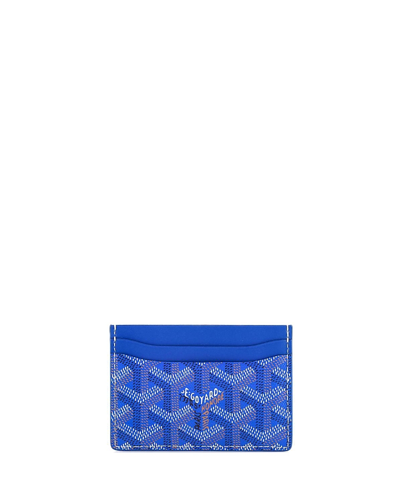 PRE-OWNED GOYARD Pre-owned Goyard Saint Sulpice Card Holder Coated Canvas In Blue