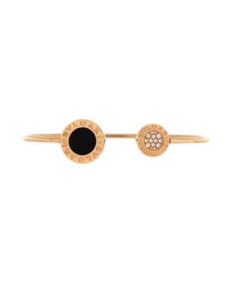  Bvlgari Bvlgari Cuff Bracelet 18K Rose Gold with Onyx and Diamonds