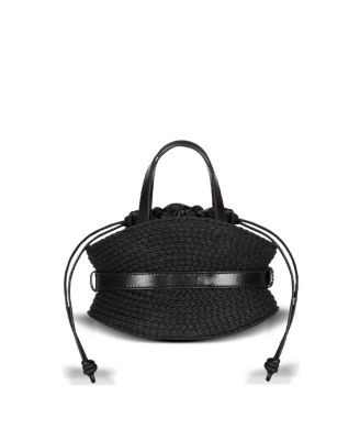  Shuffle Mini Bag in Calfskin and Raffia