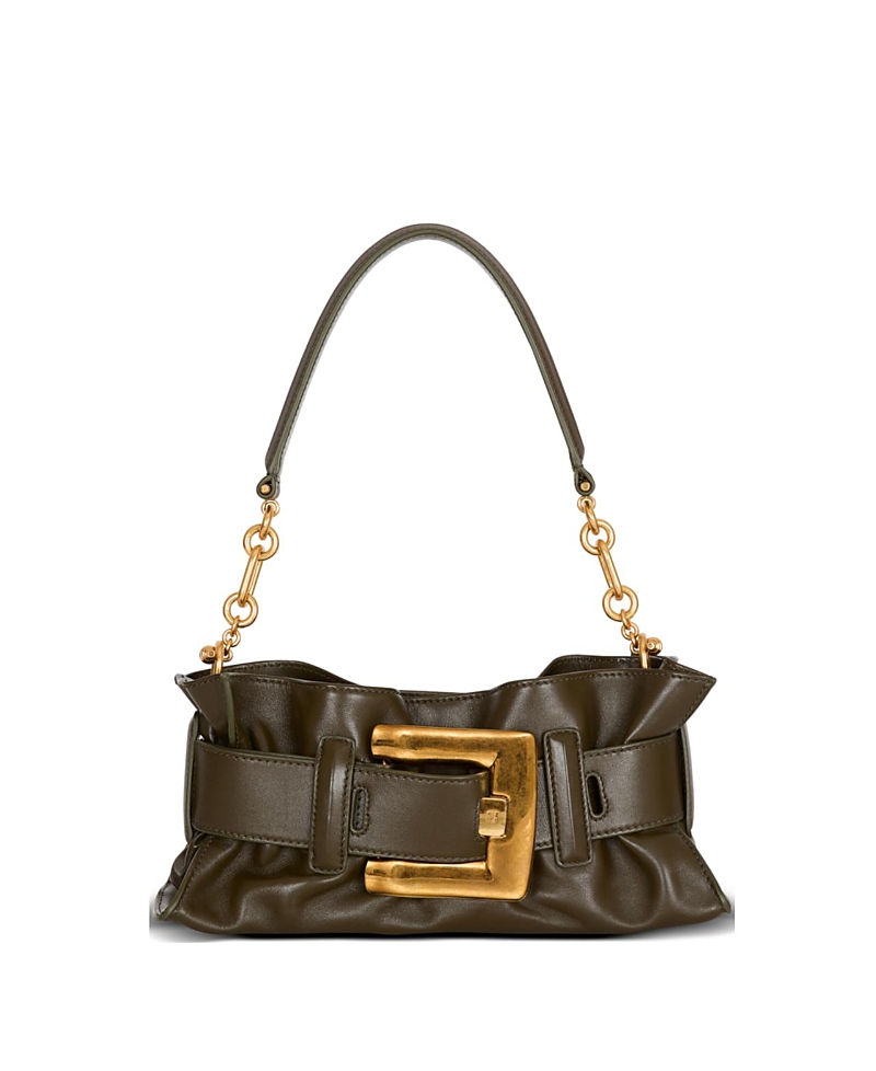 Balmain Mini Anthem Shoulder Bag in Calfskin Leather