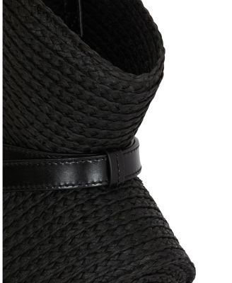  Shuffle Medium Bag in Calfskin Leather and Raffia