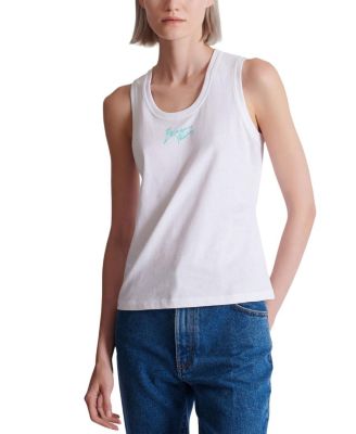  Relaxed Tank Top With Balmain Paris Brush Print