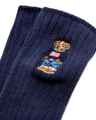 Polo Bear American Flag Crew Socks