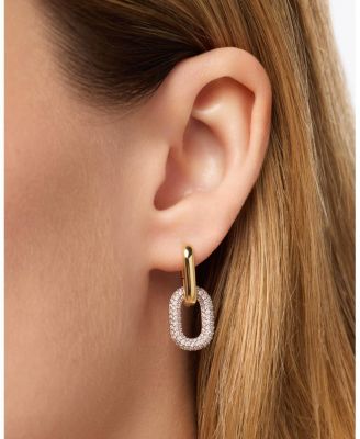  Rox Mini Double Pave Drop Earrings