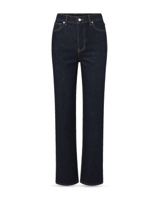 Leah Mid Rise Straight Jeans in Indigo Rinse