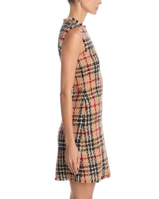 Abigail Check Wool Blend Boucl&eacute; Dress