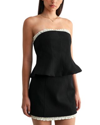 Strapless Peplum Top