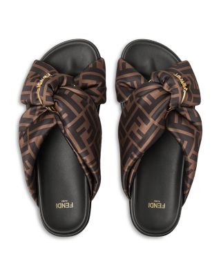 Women's Fendi Feel Satin FF Slides
