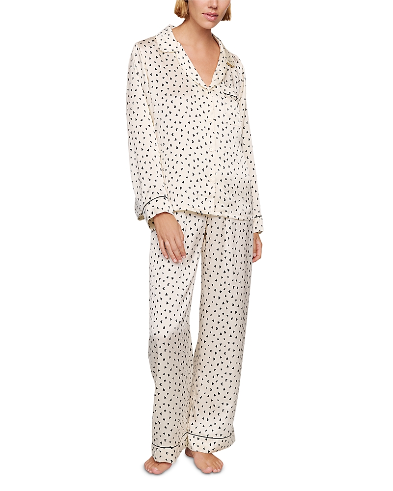 Eberjey Inez Printed Washable Silk Long Pajama Set