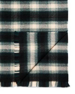 Brushed Merino Double Face Plaid Scarf