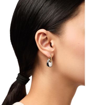  Kayla Two Tone Gold Drop Earrings