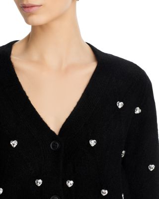 Heart Stone V Neck Cardigan Sweater