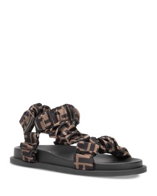Women's Fendi Feel FF Satin Slides