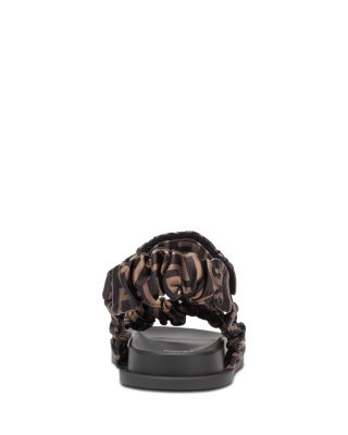 Women's Fendi Feel FF Satin Slides