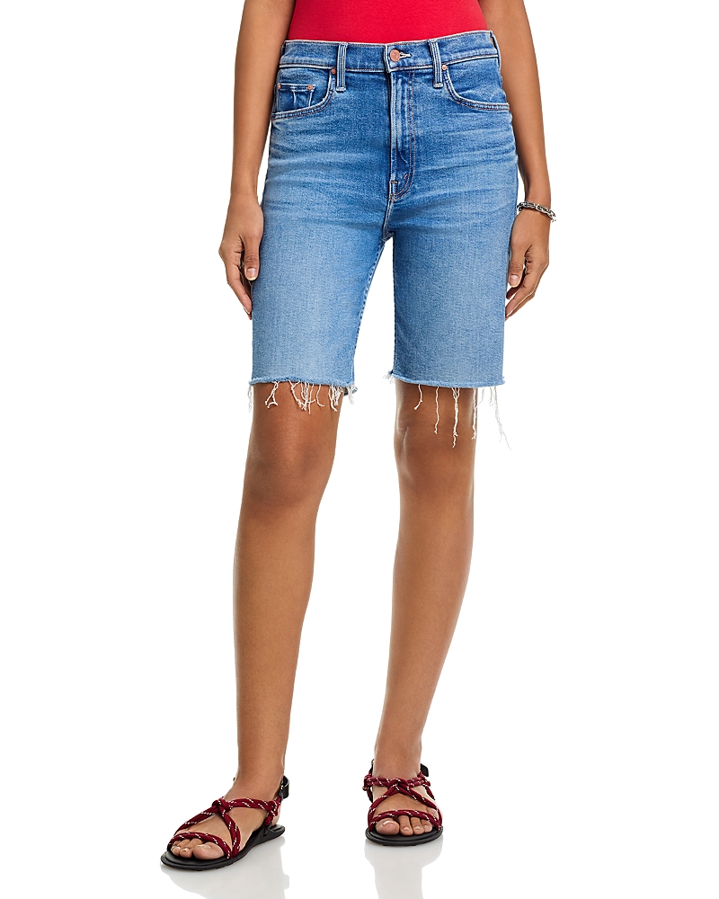 Mother The High Waisted Rider Bermuda Shorts in Float My Boat