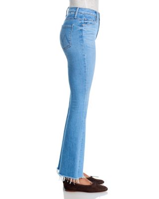 The Weekender Fray Mid Rise Flare Leg Jeans in Satisfy Your Cravings