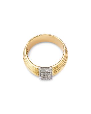 Diamond Band Ring in 14K White & Yellow Gold, 0.25 tcw