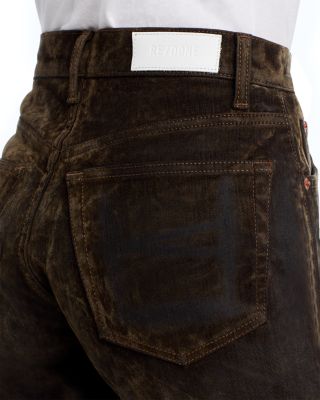 The Blondie High Rise Jeans in Olive Branch Flocked