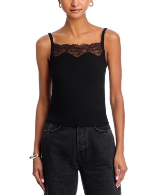 Lace Ribbed Camisole Top
