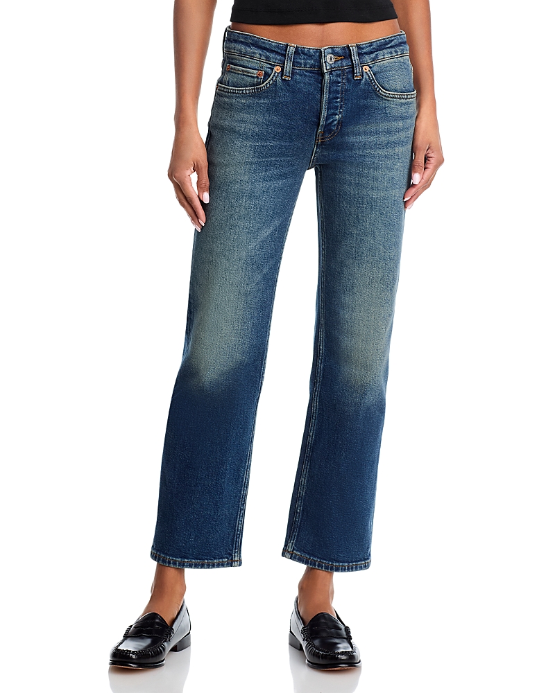 Re/Done Slim Straight Crop Jeans
