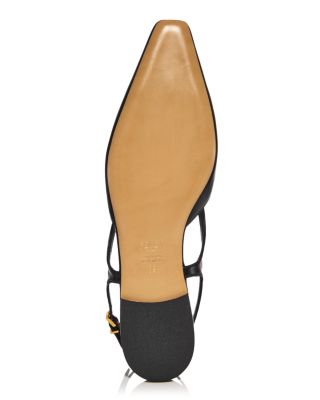 Women's Pointed Leather Slingback Flats