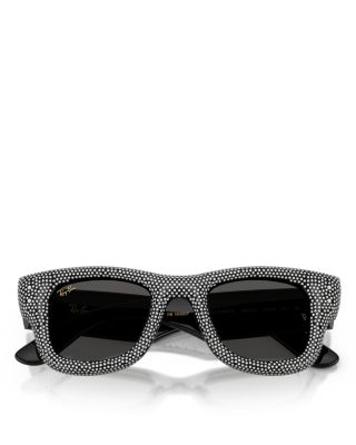 A$AP Wayfarer Puffer Crystal Pav&eacute; Edition Square Sunglasses, 47mm