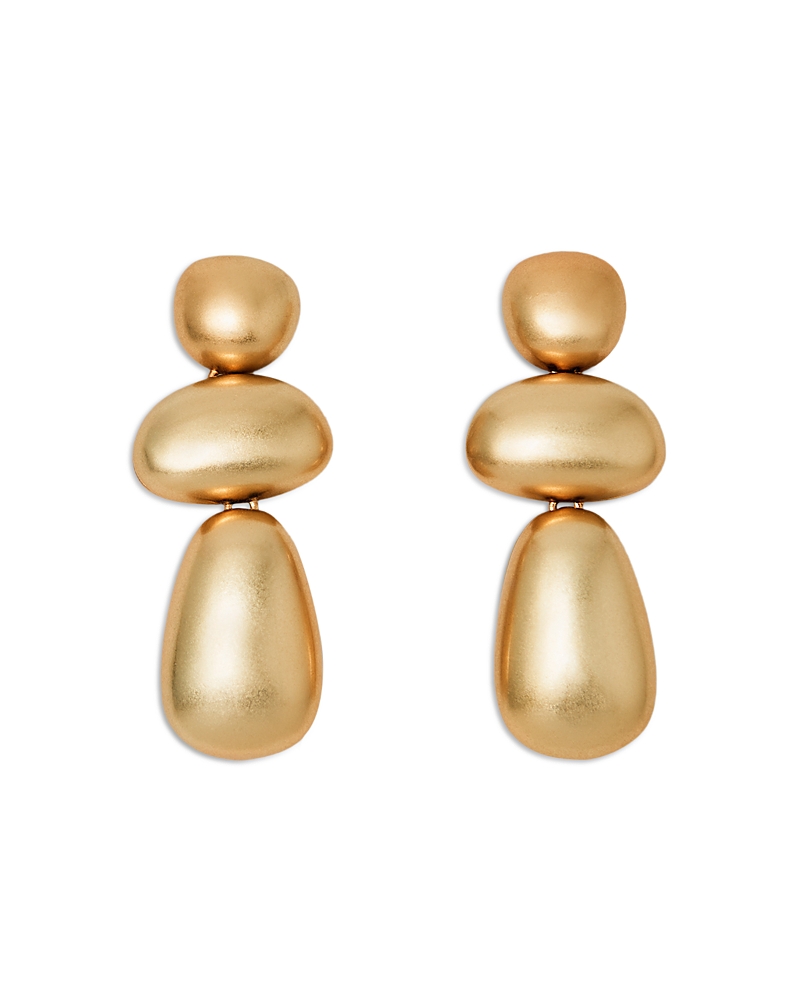 Reiss Dinah Dome Drop Earrings, 1.8l In Gold