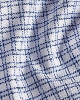 Trim Fit Twill Windowpane Check Dress Shirt