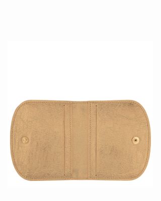 Le Pliage Metallic Leather Card Case
