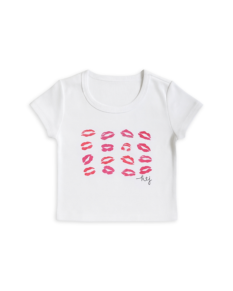 KatieJnyc Girls' Tween Kiss Tee - Big Kid