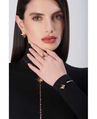 18K Rose Gold Ghirlanda Polished Flower Statement Ring