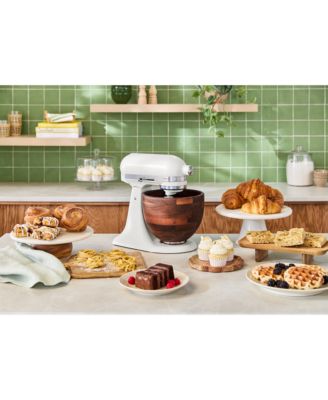Artisan Series 5 Quart Tilt Head Stand Mixer with Walnut Wood Bowl