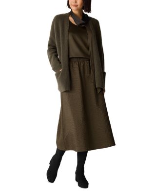 Quilted Silk A Line Skirt