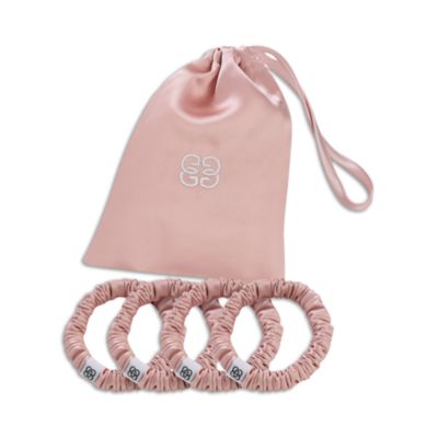 Gingerlily Silk Scrunchies, Set Of 4 In Pink