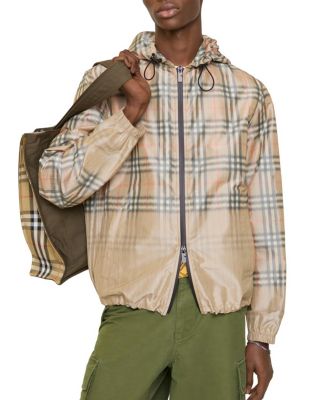 Gradient Check Hooded Jacket