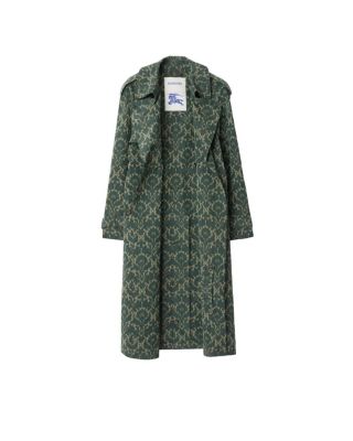 Long Baroque Viscose Blend Trench Coat