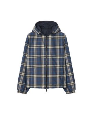 Reversible Check Hooded Jacket