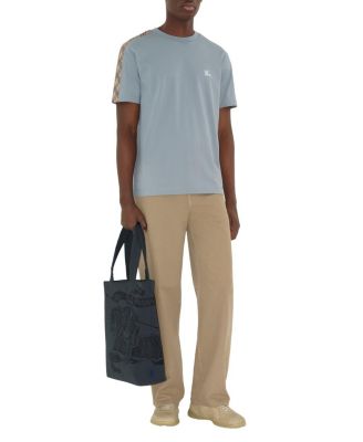 Check Trim Cotton T-shirt