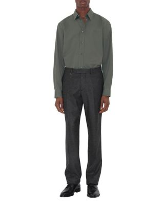 Check Wool Cashmere Tailored Trousers