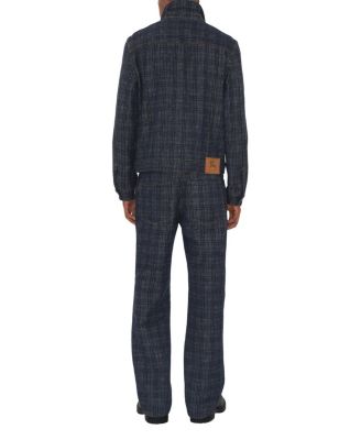  Loose Check Denim Jeans