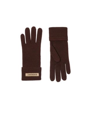 Logo Patch Wool Blend Gloves