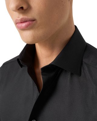 Contemporary Fit Button Front Textured Shirt