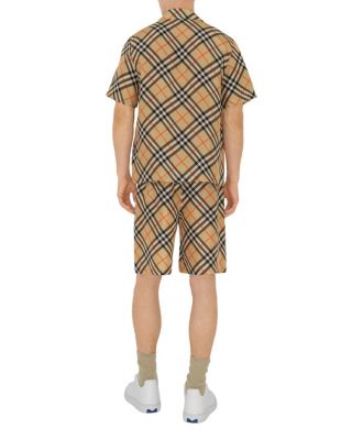  Oversized Check Silk Shirt