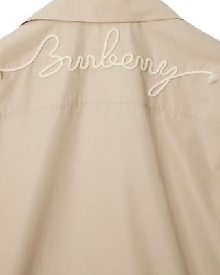  Relaxed Fit Knot Logo Cotton Poplin Shirt