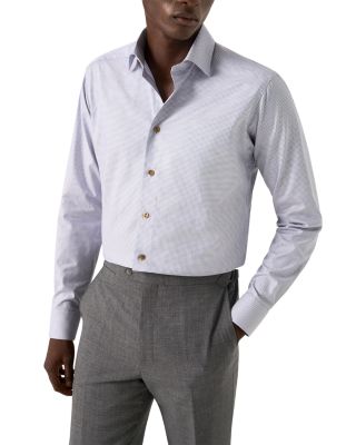 Slim Fit Button Front Twill Shirt