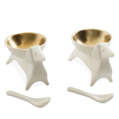 Menagerie Dachshund Salt/Pepper Cellar, Set of 2