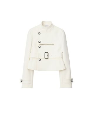  Stretch Cotton Blend Tailored Jacket